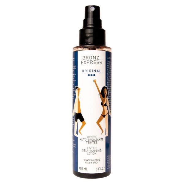 UUS! Bronz'Express Lotion Auto-Bronzante Teintée –   Toonitud isepruunistuv "kastanivesi" näole ja kehale 150ml