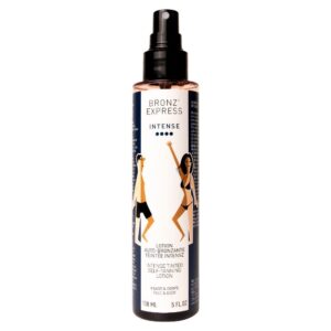 UUS! Bronz'Express Lotion Auto-Bronzante Teintée Intense,  toonitud tumedamale nahale isepruunistav "kastanivesi" 150ml