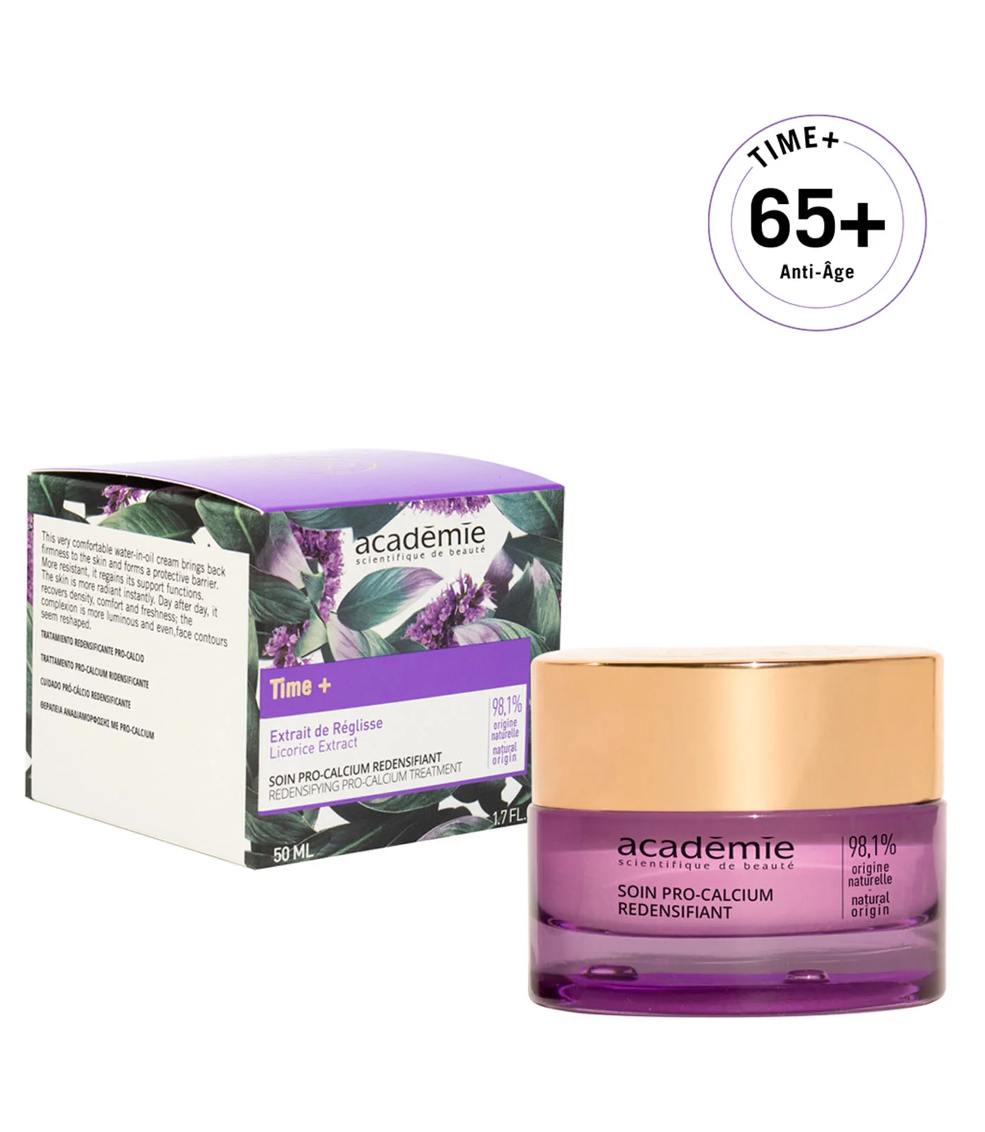 Time+ Soin Pro-Calcium Redensifiant, naha struktuuri tihendav ja trimmiv näokreem vananevale nahale 50ml - Image 2
